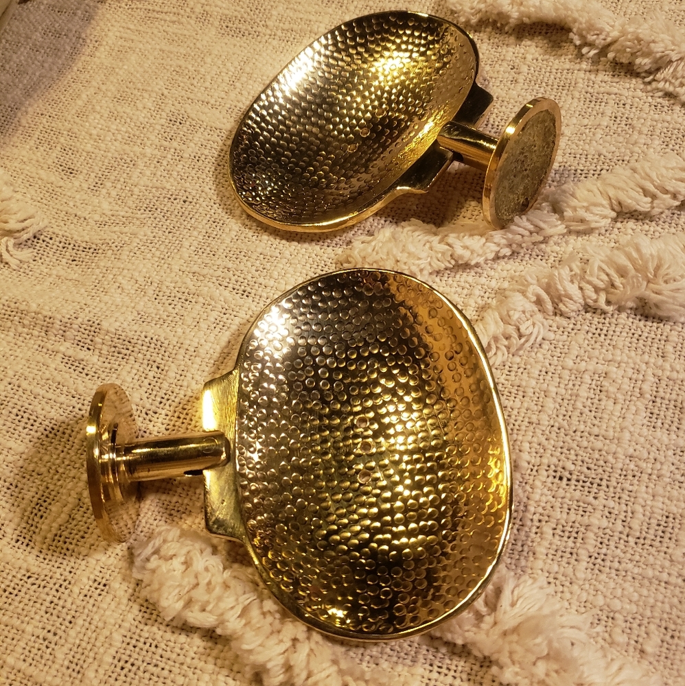 Hammered Solid Brass Moroccan Soap Dish